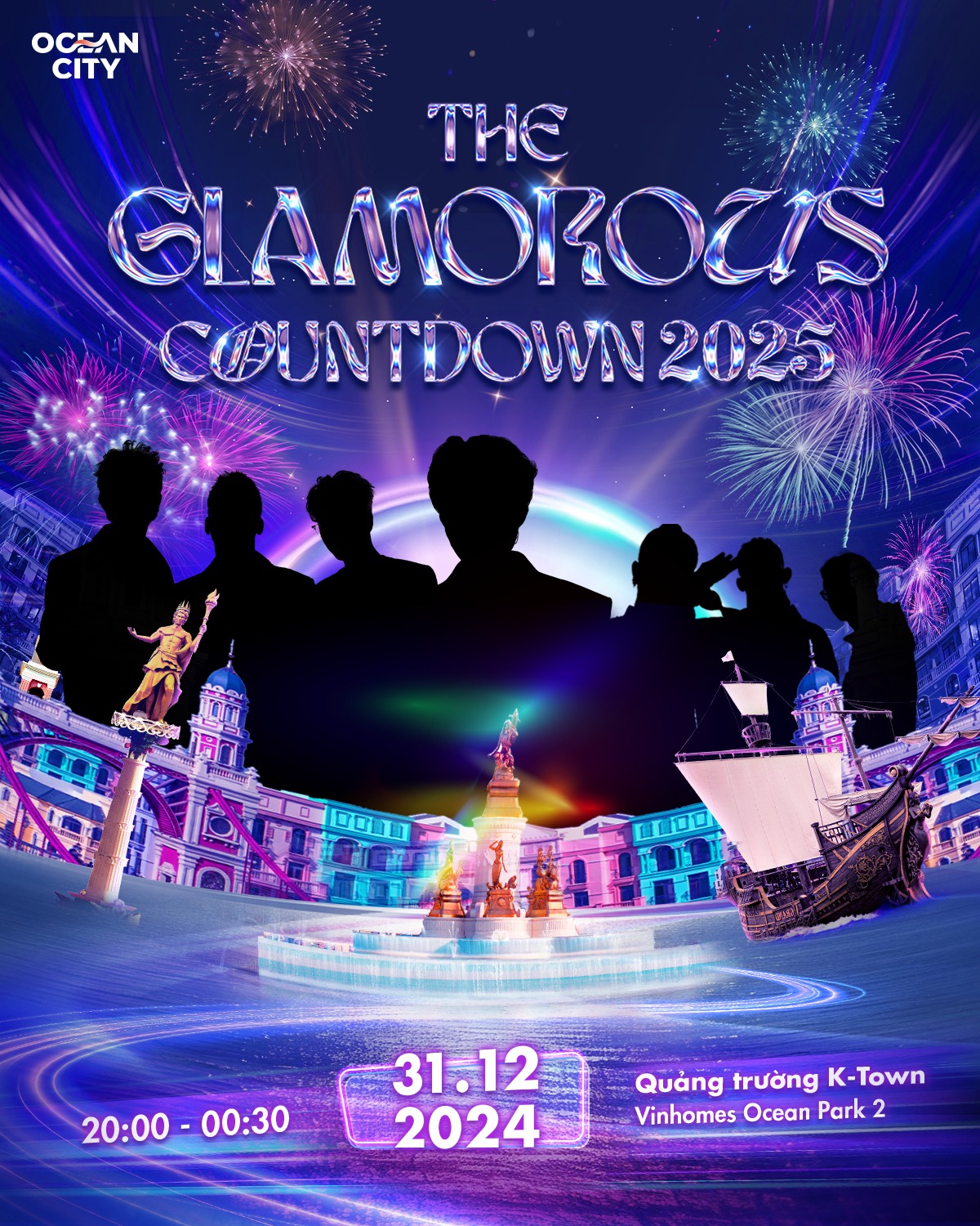 Nhạc hội Countdown The Glamorous 2025 Vinhomes Ocean Park 2 Hưng Yên