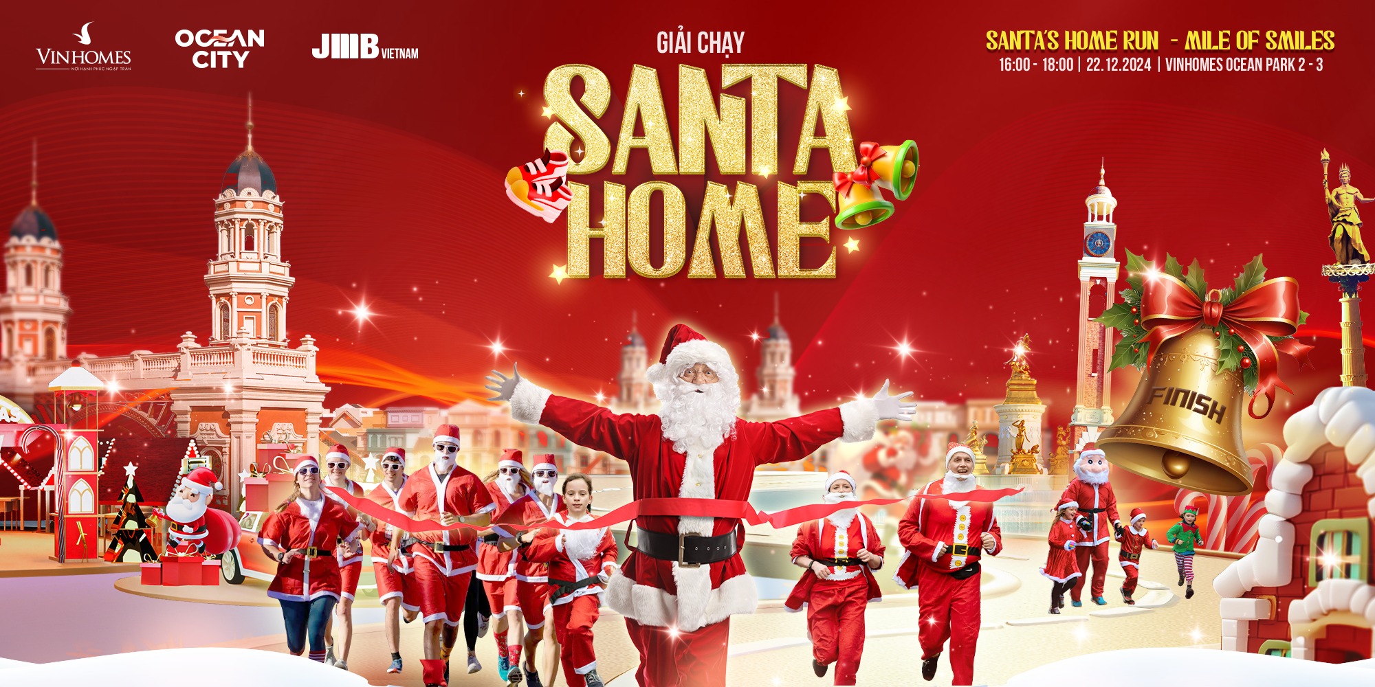 Giải Chạy Santa Home Run - Mile of Smiles: Cùng hòa mình vào mùa giáng sinh 2024 với giá vé siêu hấp dẫn