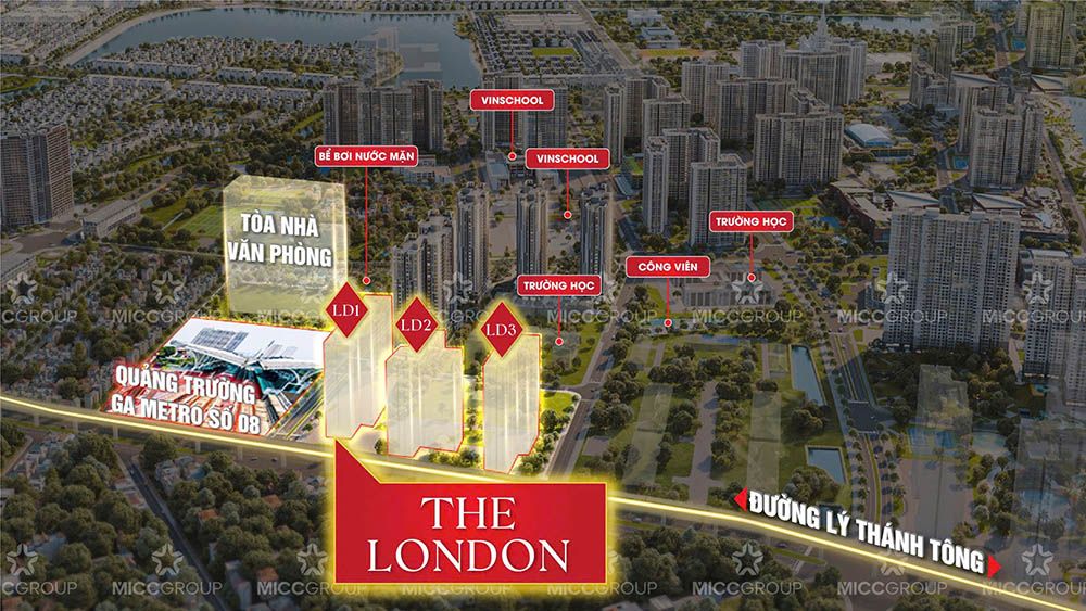 Mặt bằng thiết kế phân khu The London Vinhomes Ocean Park Gia Lâm - Đẳng cấp và tinh tế