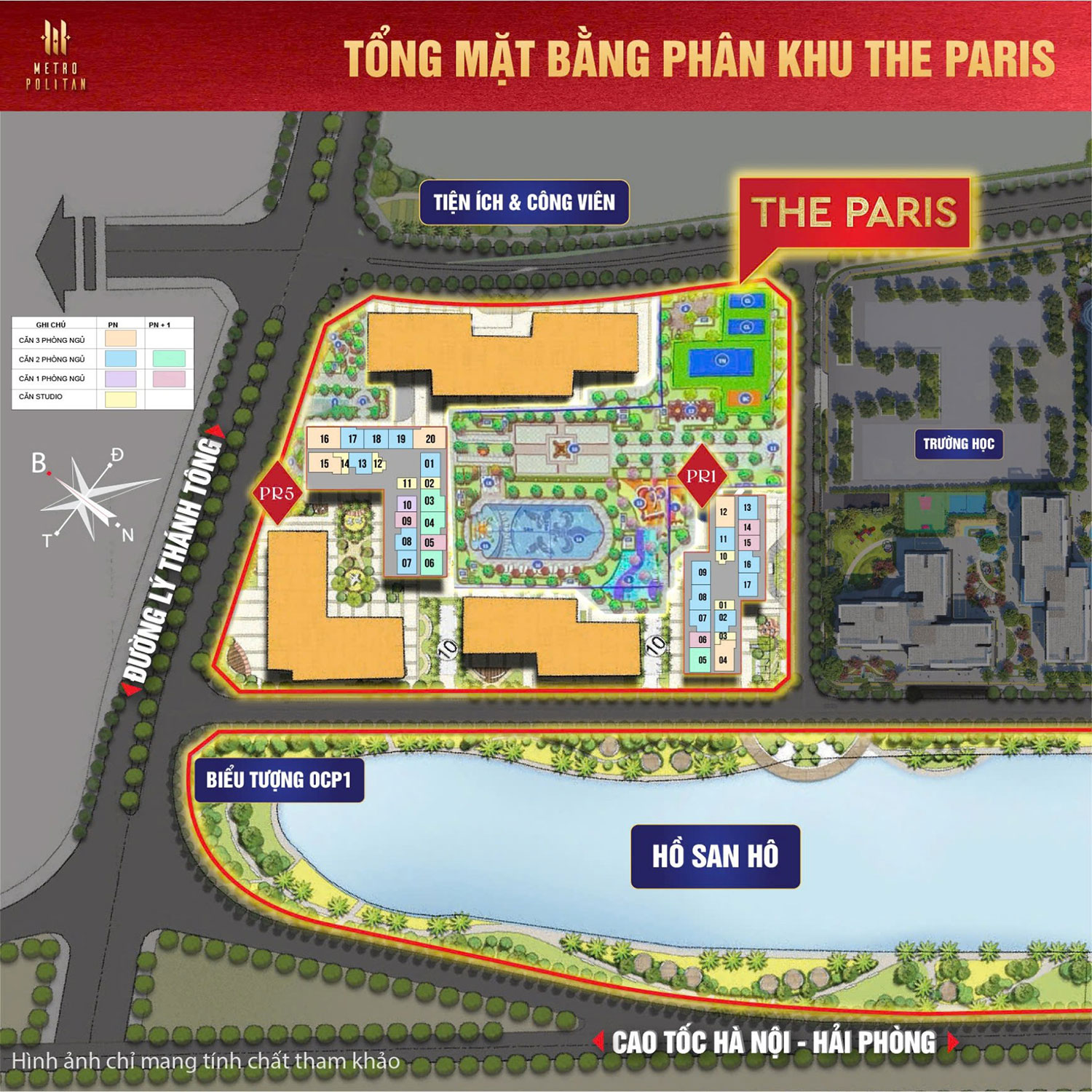 Mặt bằng thiết kế The Paris Vinhomes Ocean Park Gia Lâm