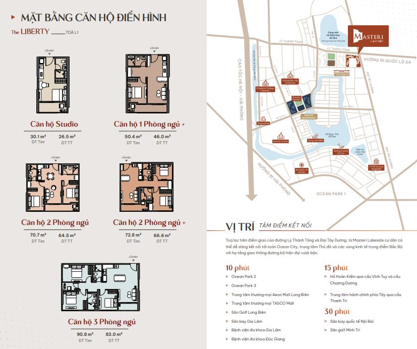 Mặt Bằng Thiết Kế Masteri Lakeside Ocean Park Gia Lâm - Thông tin chi tiết