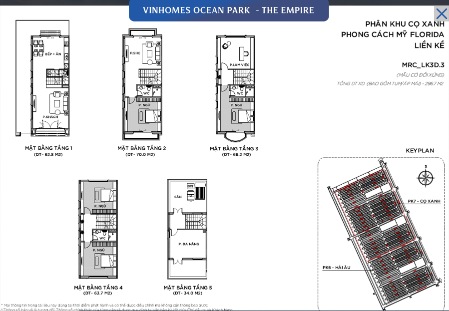 bán liền kề phân khu Cọ Xanh Vinhomes Ocean Park 2 The Empire