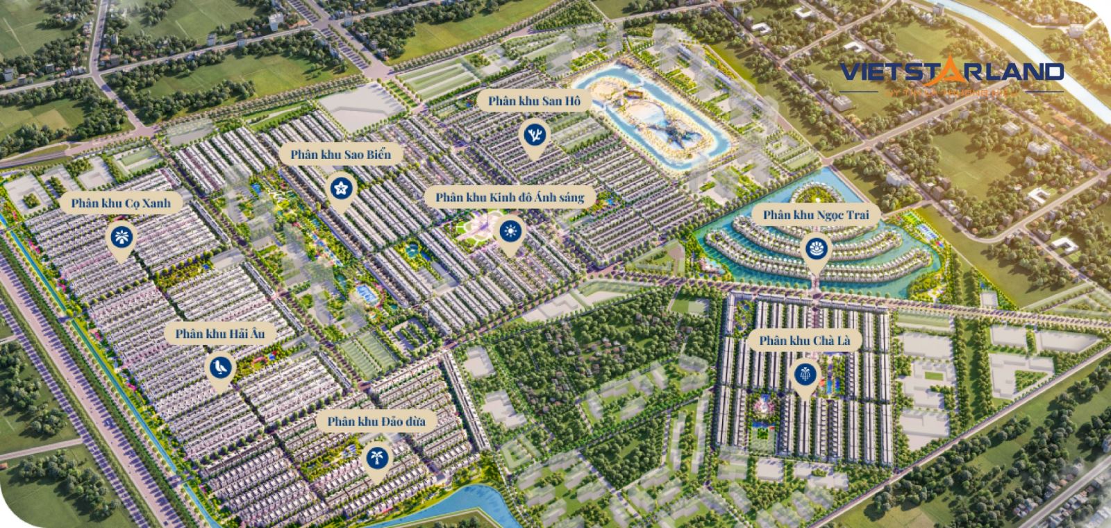 Vị trí phân khu San Hô Vinhomes Ocean Park 2 Hưng Yên