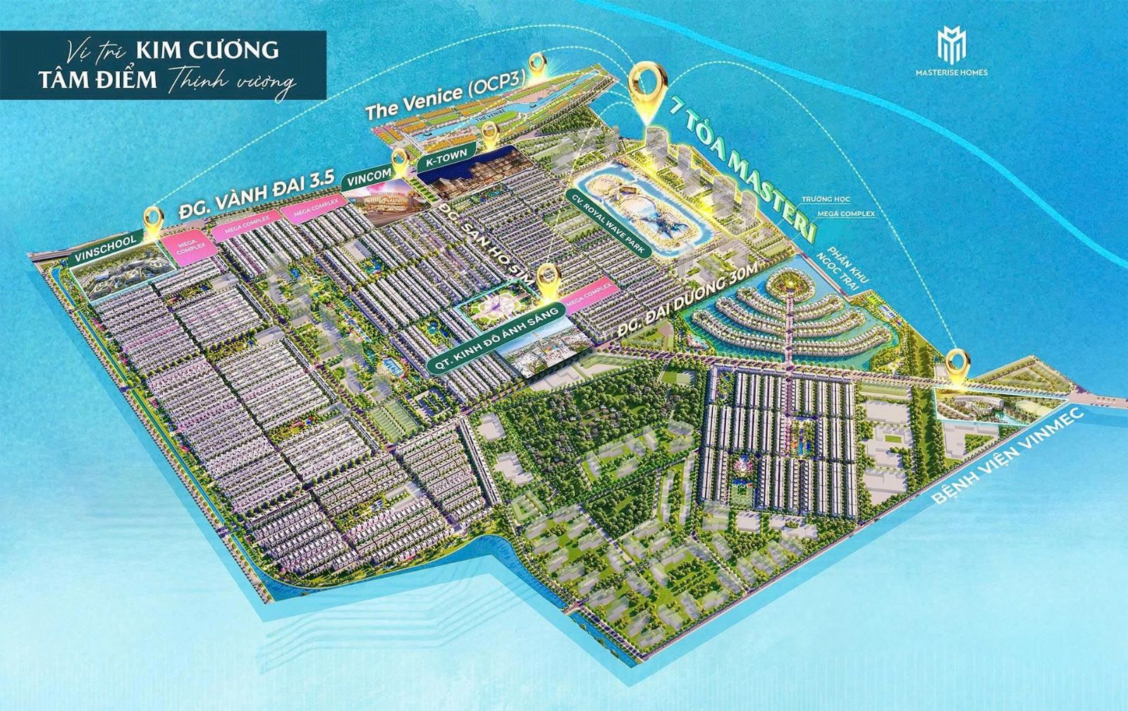 Vị trí Masteri Grand Coast và tọa độ giao thương đắt giá tại cửa ngõ phía Đông Thủ đô