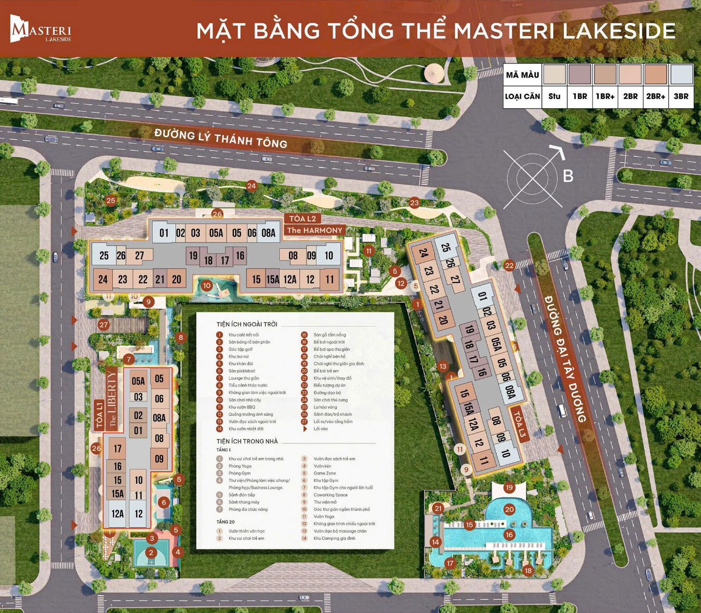 Mặt Bằng Thiết Kế Masteri Lakeside Ocean Park Gia Lâm - Thông tin chi tiết