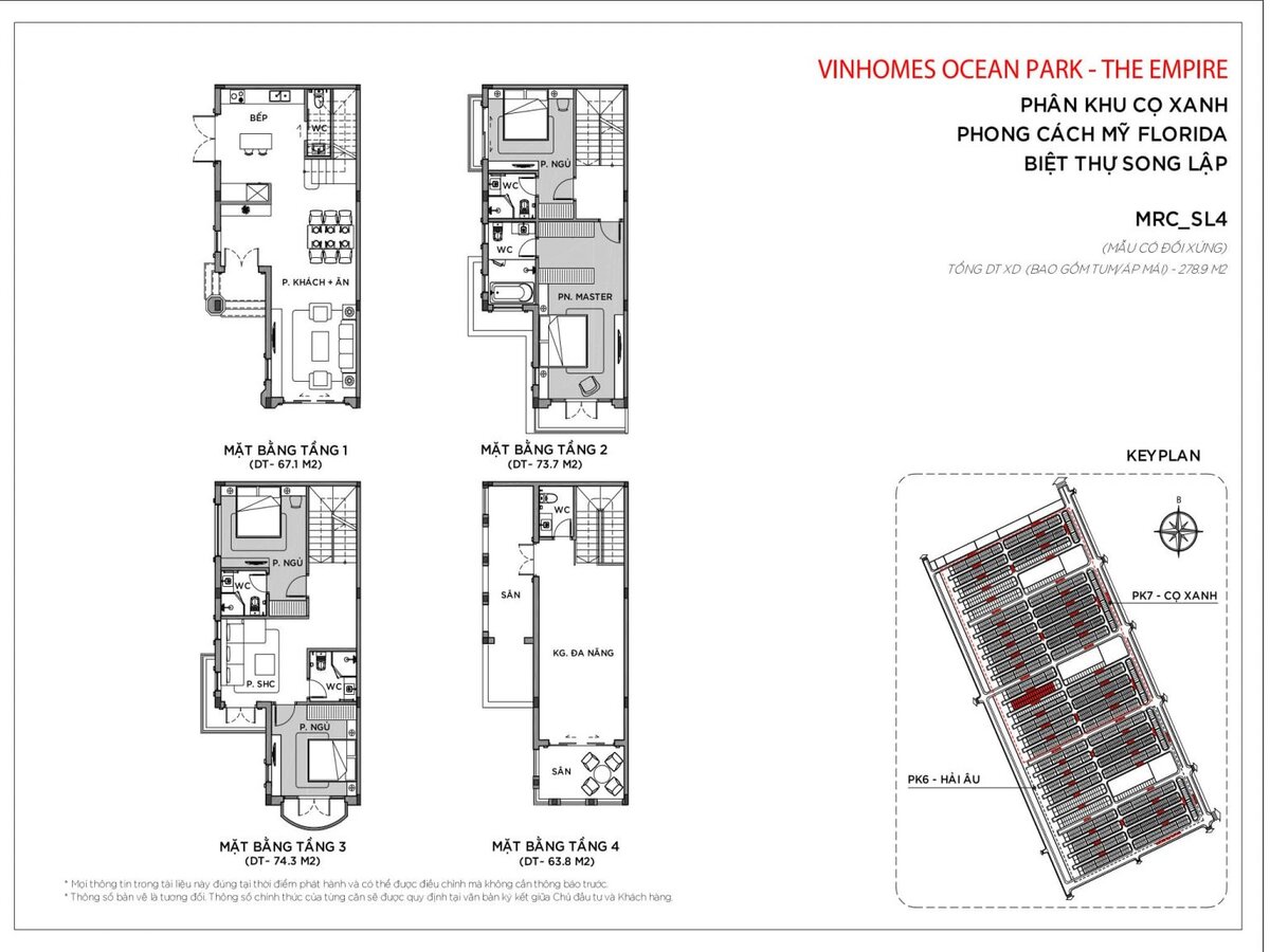Phân khu Cọ Xanh Vinhomes Ocean Park 2 The Empire: 
