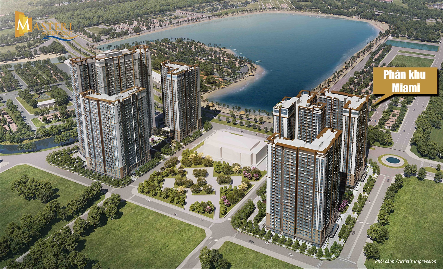 Vị trí phân khu Miami Masteri Waterfront