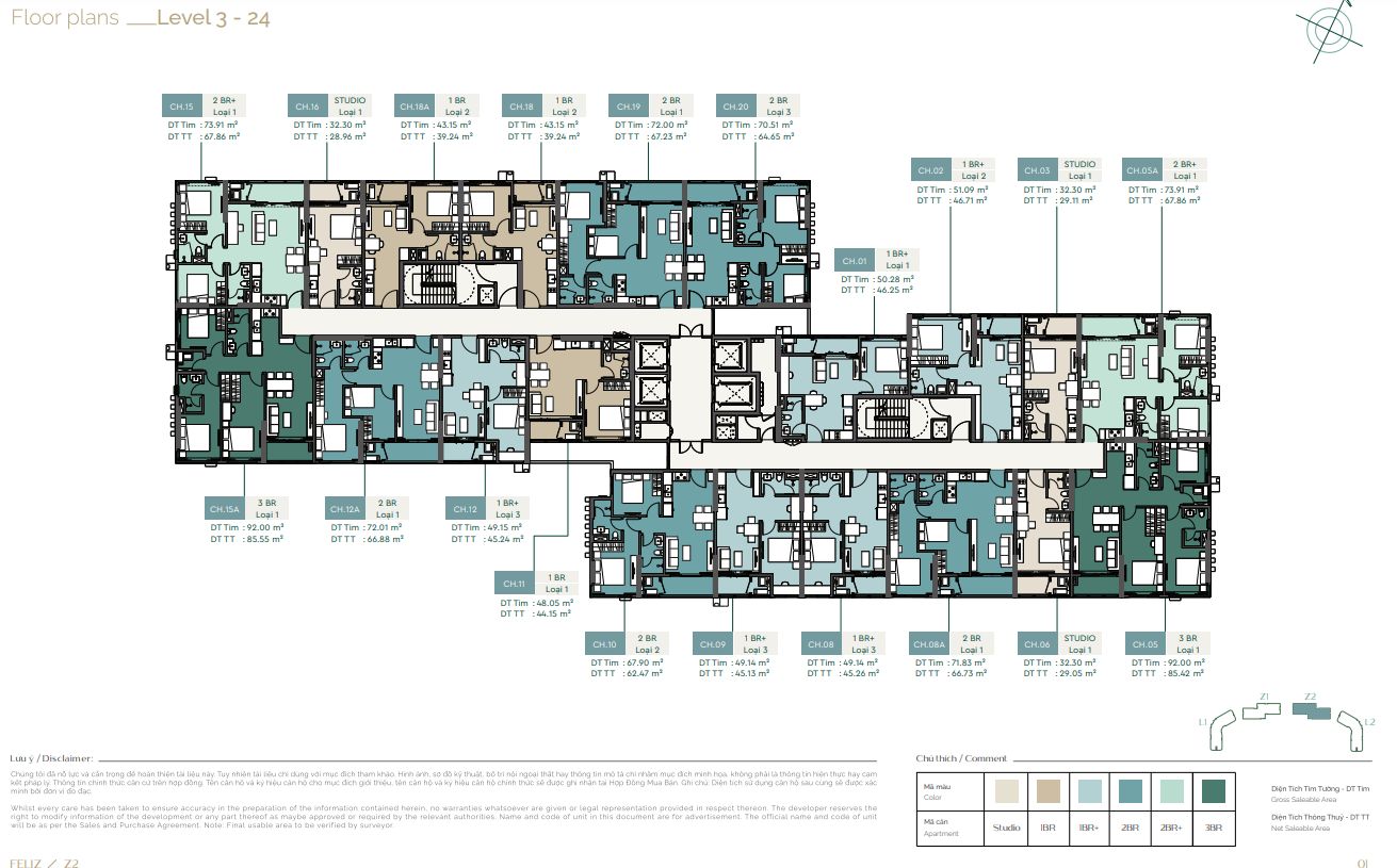 Mặt bằng thiết kế Lumiere SpringBay và tiêu chuẩn bàn giao hạng sang 360 độ hướng biển