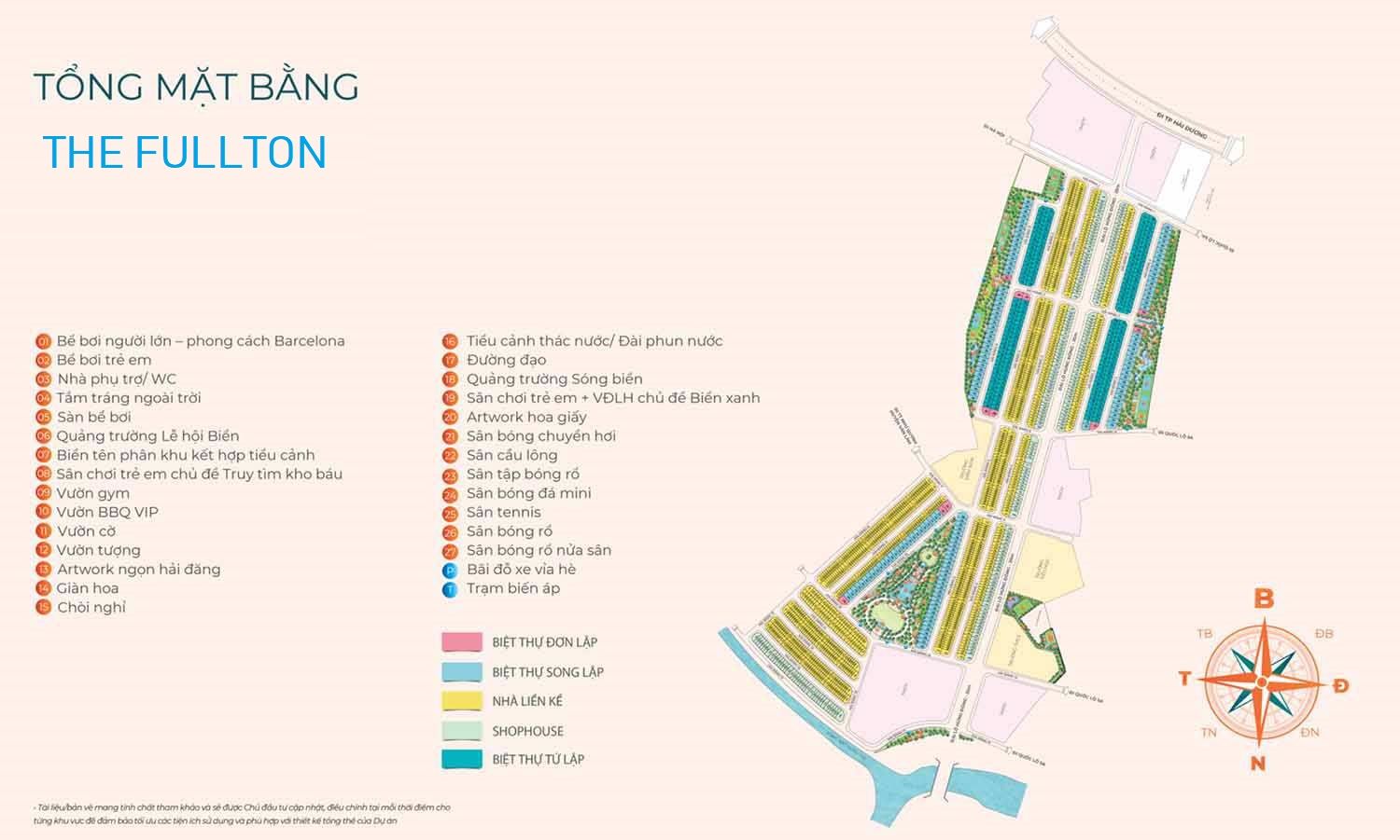 Mặt bằng thiết kế The Fullton CapitaLand Ocean Park 3 Hưng Yên
