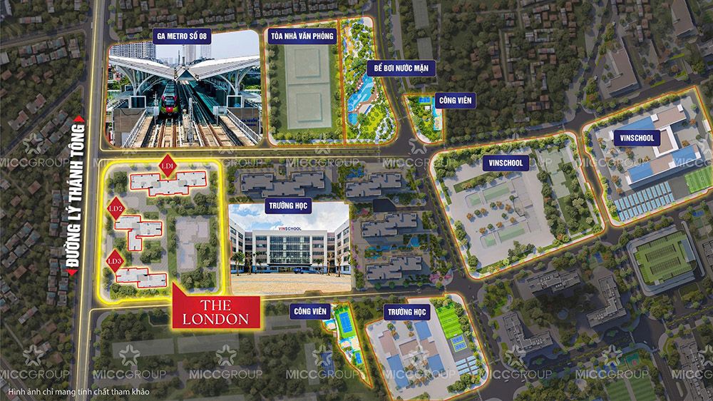 Mặt bằng thiết kế phân khu The London Vinhomes Ocean Park Gia Lâm 