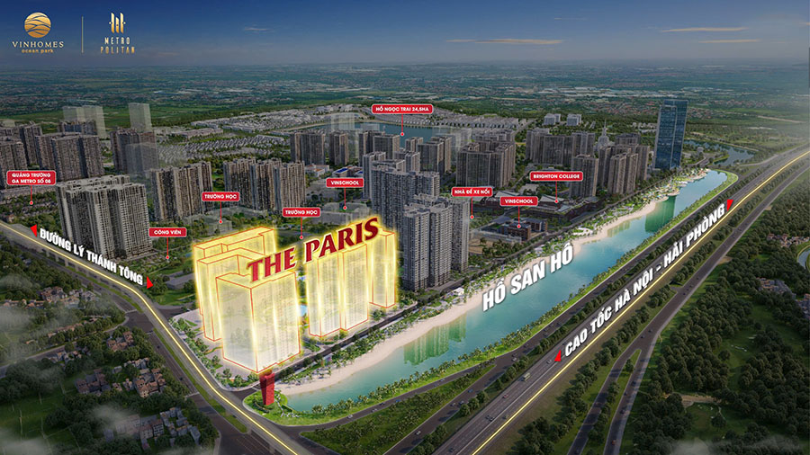 Cho thuê căn hộ The Paris Vinhomes Ocean Park Gia Lâm